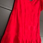 Majorelle  Red Viscose Off Shoulder Silky Printed Mini Dress Women’s Sz S EUC Photo 2