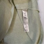 Chico's Chico’s Pastel Mint Green Metallic Rounded Hem Top Women's 1/Medium Scoop Neck Photo 3