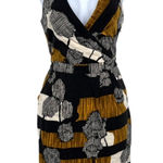 Deletta  Anthropologie Abstract Print Sleeveless V-Neck Dress Size Small NWT Photo 0