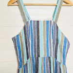 Caslon  Women's Sleeveless Striped Maxi Dress Blue Size S Linen Blend Photo 4