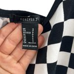 Forever 21 Women’s S Checkerboard Print Bodysuit Black White 90’s Grunge Emo Photo 1