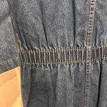 VTG IDEAS Denim Jumpsuit Women Medium Blue Wash Button Front Utility 3/4 Sleeves Photo 10