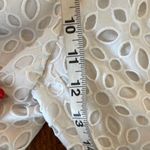 J.Crew White Eyelet wide leg tie waist pant 2 Photo 3