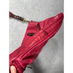 Fossil  Explorer‎ Tote Dark Pink Leather Foldover Crossbody Purse Photo 6