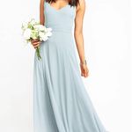Show Me Your Mumu  Jenn Maxi Bridesmaid Dress in Silver Sage S NWT Photo 1