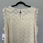 SO NWT  Lace Overlay Top in Sand Sz 1X Photo 11