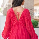 Pink Lily Red Dress Photo 1