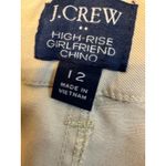J.Crew High Rise Girlfriend Chino Pants Womens Size 12 Beige Black Stripe Photo 2