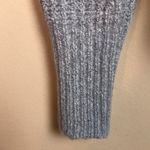 John + Jenn  Women’s Chunky Knit Lace-Up Sides Gray Split Neck Comfy Sweater Photo 4