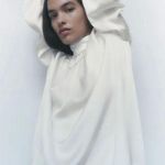 ZARA  chain collar satin effect blouse Photo 2