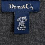 Denim & Co . Long Grey Sleeve Flatback Rib Knit Duet Tunic Size Large Photo 9