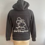 Disney Parks Walt World Sherpa Lined Gray Zip Hoodie- Size Medium Photo 5