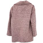 Bershka  Size Medium Large Dress Coat Snap Front has Pockets Pink Red White Photo 1