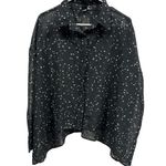 Hot Topic Stars Constellation Shark Bite Hem Oversized Button Up Blouse Small Photo 4