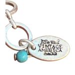 Nina West Vintage America Double Chain Silver Tone Necklace Bead Pendant Adj 17. Photo 3