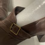 Clarks WOMENS ARTISAN SLIP ON LEATHER BROWN SHOES SIZE 7 1/2 Heel 2.5” Photo 5