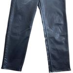 ASOS Women’s High Waisted Coated Wax Straight Leg Jeans Size 34/32 Black Photo 2