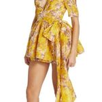 Zimmermann  High Tide Peplum Mini Dress Yellow Floral Size 1 Photo 2