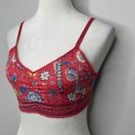 Spell Lovebird Bralette Size Large Red Floral Boho Festival Feminine Lingerie Photo 3