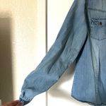 Casual Blue Denim Button Photo 3