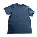 Nike Navy Blue T Shirt with White Embroidered Swoosh Logo On Chest 🔥 Photo 0