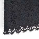 Shoshanna Daphne Floral Lace Mini Dress Scallop Hem Stretch Black Navy Blue 12 Photo 5