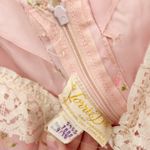 Lorrie Deb Vintage Union Made Cottagecore Coquette Floral Lace Dress Size 9 10 Pink Photo 6