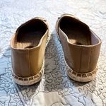 Tory Burch  Ines Leather Espadrilles Tan Logo Slip On Flats Size 8.5🧡 Photo 4