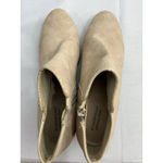 st. john's bay Womans St John’s Bay Loyola Booties 9 M Beige Memory Foam Side Zip Block Heel Photo 5