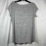 Loft  Gray Cap Sleeve Tie Front Tee SZ:L Photo 1