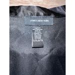 Jones New York Black Satin Robe Sz Large XL Jones Of New York Lace Sleeves and Hem Photo 1