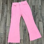 Princess Polly  hot pink coquette raw hem jeans pants Photo 1