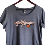 Harley Davidson Harley Davidson Women Top XL Gray Eureka Springs Logo Print Motorcycle Biker Photo 4