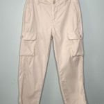 frame denim FRAME Cropped Cotton Cargo Pants in Cream Size 26 Photo 4