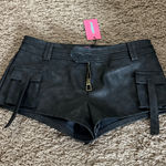 Edikted  leather mini shorts  Photo 0