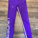 Under Armour HeatGear No-Slip Waistband Full-Length Purple Leggings Size Small Photo 4
