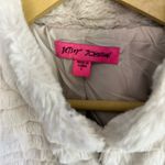 Betsey Johnson Betsey‎ Johnson Faux Fur Chubby Mini Jacket Size Large EUC Photo 3