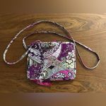 Vera Bradley Crossbody Hipster Bag Pink Purple Paisley Floral Quilted Photo 2