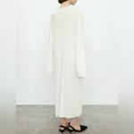 Toteme Cable wool blend Knit Midi Dress Small White Photo 3