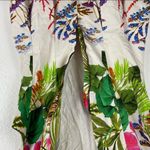 ZARA Basic Floral Tropical Pleated Sleeveless Lined Dress, Size Medium Photo 11