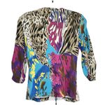 Joseph Ribkoff Size 2 Stretch Jacket Zips Light Weight Animal and abstract print Photo 2
