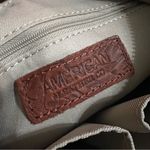 American Leather Co Dayton Crossbody Brandy Tooled Bag Brown Photo 3