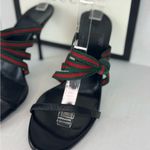 Gucci  Black Red/Green Sandals with Multi-Strap Design Size 38. Photo 3