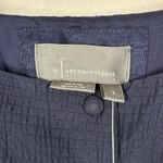 Anthropologie Large Navy Square-Neck Seersucker Mini Dress Photo 9