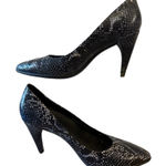 Ecco  | Black snake skin Heels size 9 us 41 uk sizing Photo 0
