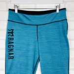 Reebok  Ragnar Training Capri Crop‎ Leggings Athletic Teal REVERSIBLE Large Photo 11