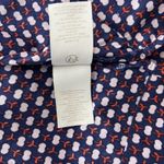 Boden Shirt Women 8 Blue White Yvonne Button Back Apple Print Preppy Novelty Photo 9