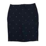 Ann Taylor Embellished Ponte Fitted Skirt Dark Navy Women's Size 8 Beaded Mini Photo 1