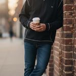 Tommy Bahama Ben & Terry Half Zip Sweatshirt Black Men's Size Large Photo 0