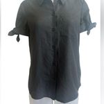Kate Spade  New York Black Silk Blend Button Front Blouse Size 4 Photo 0
